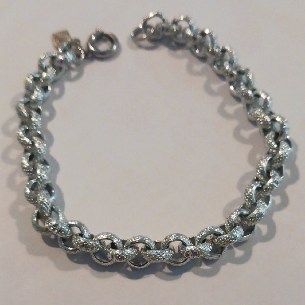 Sarah Coventry Silver Rolo Chain Bracelet